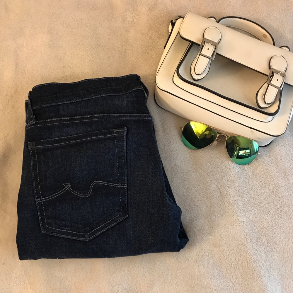 7 For All ManKind dark wash jeans